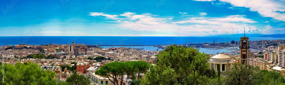 Panorama of Genova, Italy