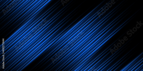 Abstract dark neon blue line background 