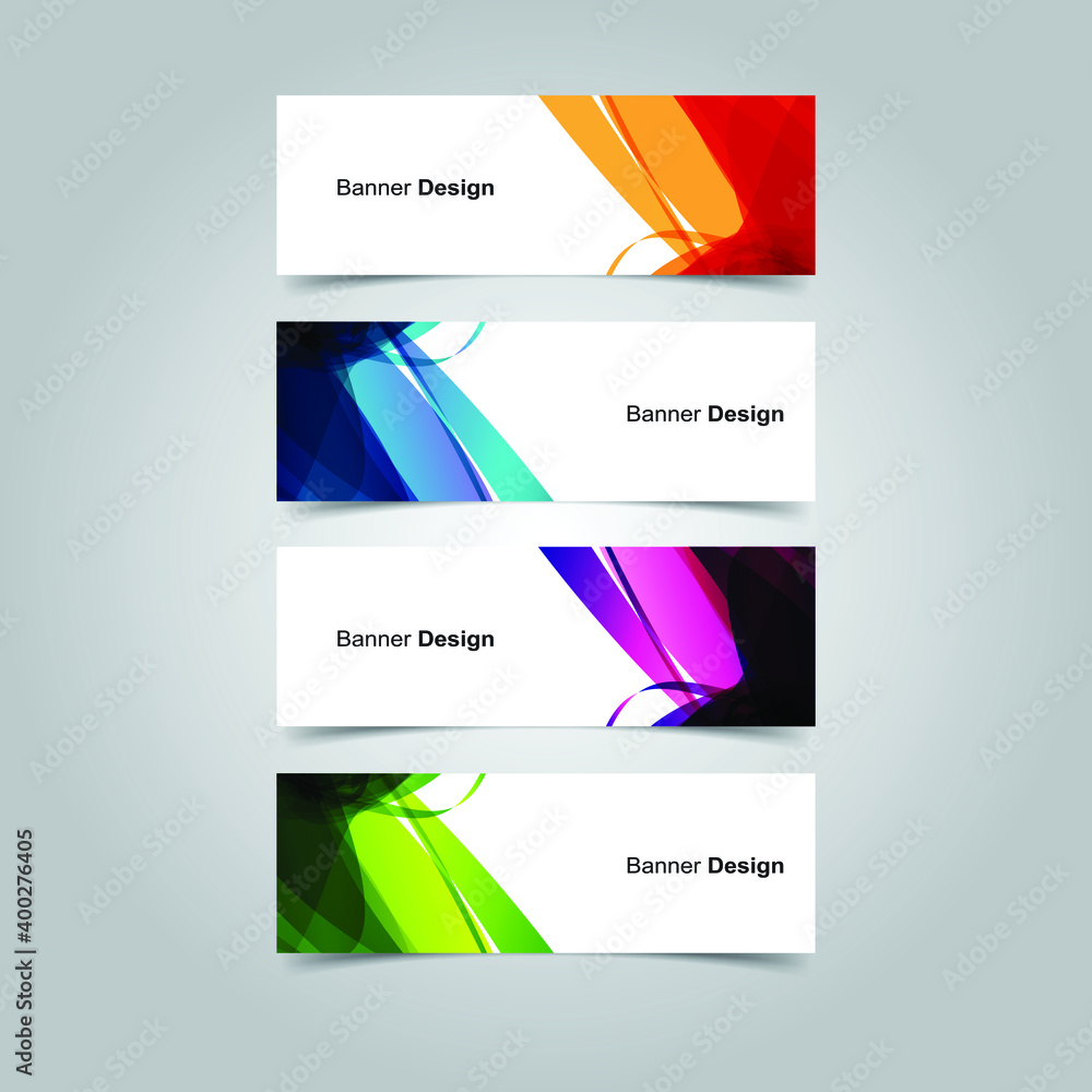 Naklejka premium Vector Abstract banner web template