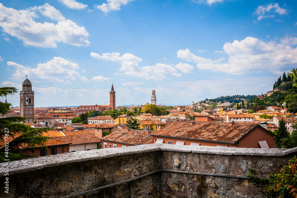View over the old town of Verona, Italy
