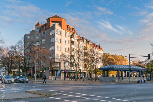 Crossing of the roads Pankower Alee and Residenzstrasse in Berlin, Germany photo