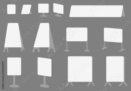 Blank Easel Signs Design Elements