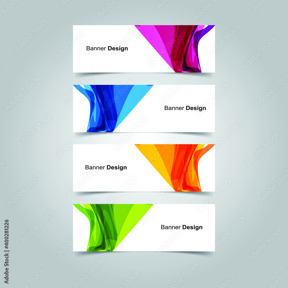 Naklejka premium Vector Abstract banner web template
