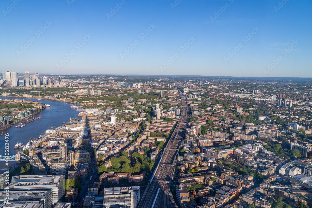 London in 2019 summer. View from the Shard. 