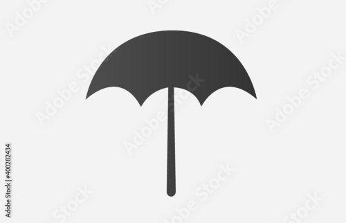 black umbrella isolated on white