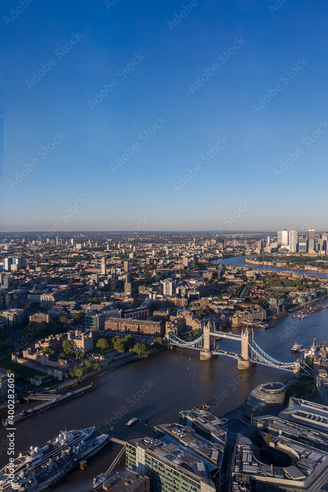 Obraz premium London in 2019 summer. View from the Shard.