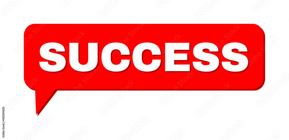 Chat SUCCESS Colored Cloud Frame. SUCCESS caption is located inside colored banner with shadow. Vector quote caption inside forum frame. Chat SUCCESS Colored Cloud Frame. SUCCESS caption is located inside colored banner with shadow. Vector quote caption inside forum frame.