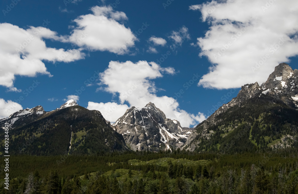 Wide Angle Grand Tetons During Spring in 2019