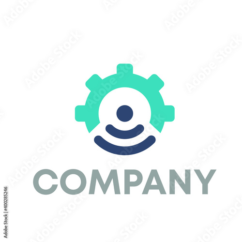 signal with gear logo
