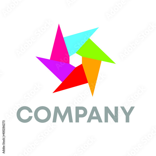 Free Download flower rainbow logo - GFXLoad