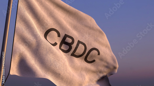 CBDC (Central Bank Digital Currency) flag photo