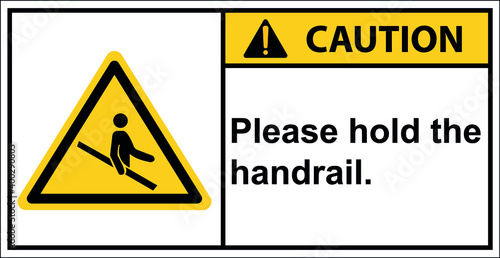Please hold the handrail.,Vector,CautionDraw from Illustration.