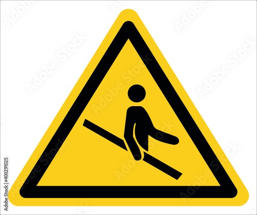 Please hold the handrail.Draw from Illustration.