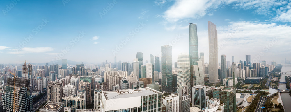 Fototapeta premium Aerial photography of modern architectural landscape of Chinese cities