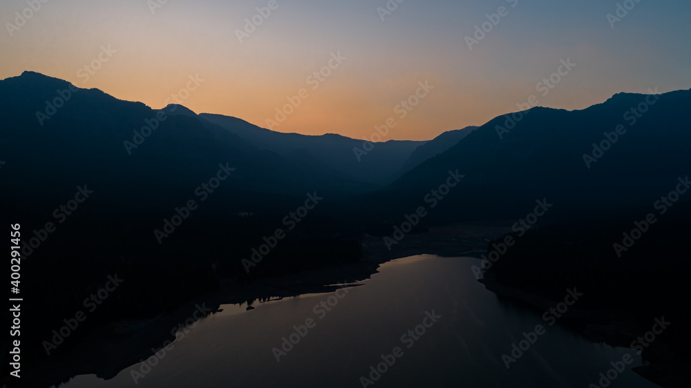 Lake in Bozeman Montana, Montana Lakes During Sunrise Lake in Bozeman Montana, Montana Lakes During Sunrise