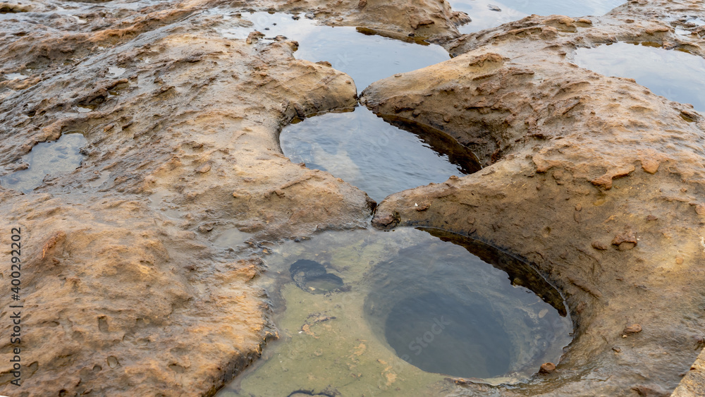 Ocean Erosion Pothole at Yehliu Geopark in Taiwan. Ocean erosion ...