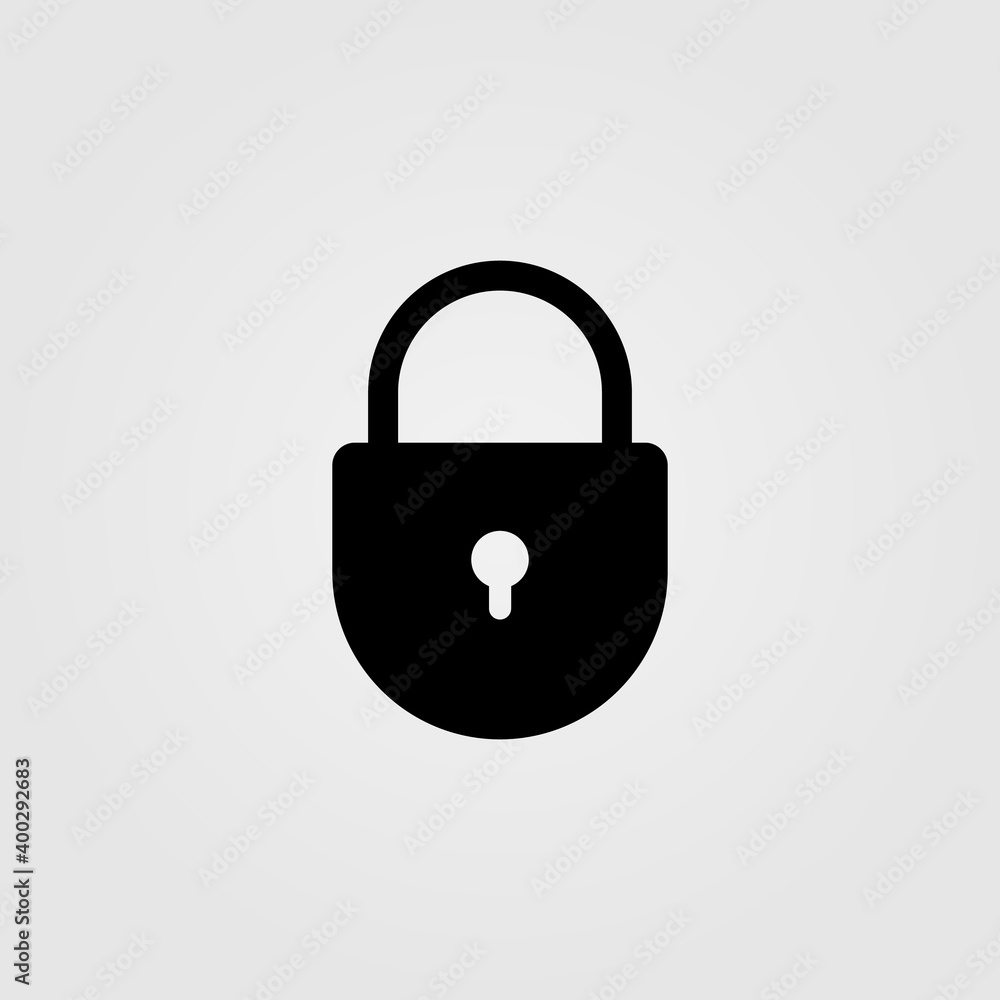Padlock icon. Lock sign. Security, password, protection symbol. Padlock icon. Lock sign. Security, password, protection symbol.