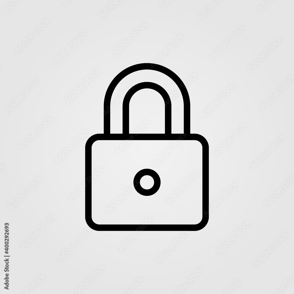 Padlock icon. Lock sign. Security, password, protection symbol. Padlock icon. Lock sign. Security, password, protection symbol.
