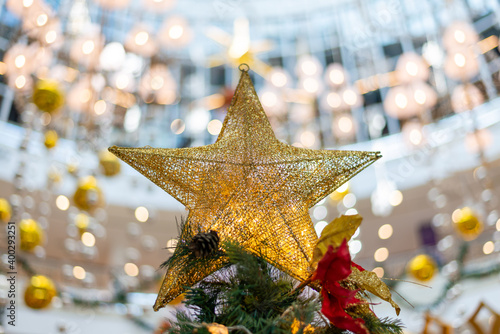 Star ornamental hang on christmas tree