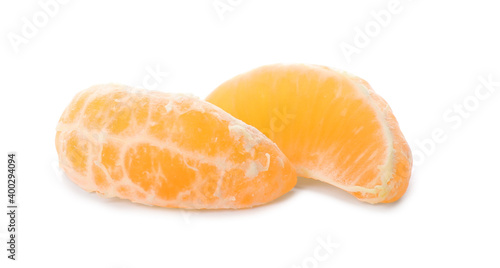 Fresh tangerine on white background. Citrus fruit