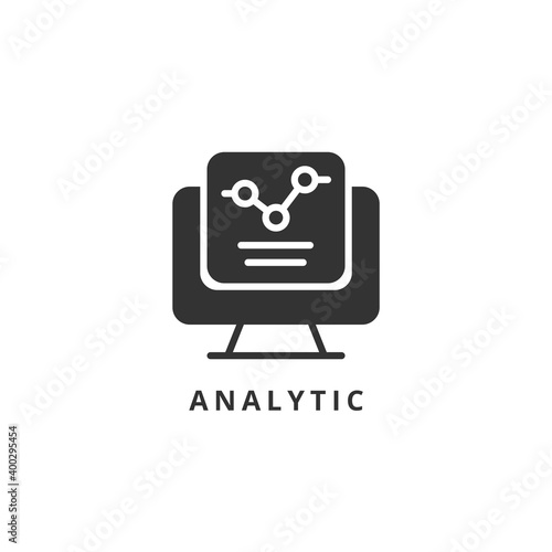 analytic icon vector illustration. analytic icon glyph design.