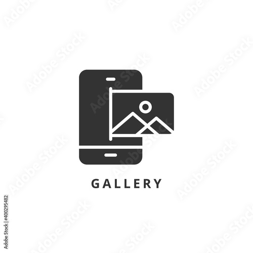 gallery icon vector illustration. gallery icon glyph design.