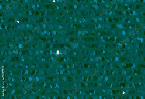 Light Blue, Green vector background with lamp shapes.