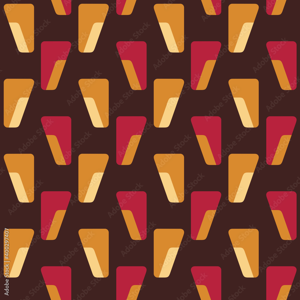 Flat Abstract Seamless Pattern In Retro Style To Decorate Any Surfaces. Flat Abstract Seamless Pattern In Retro Style To Decorate Any Surfaces.
