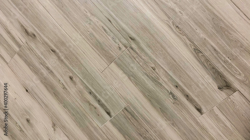 Newly installed floor or wall tiles with wood texture design, modern style
