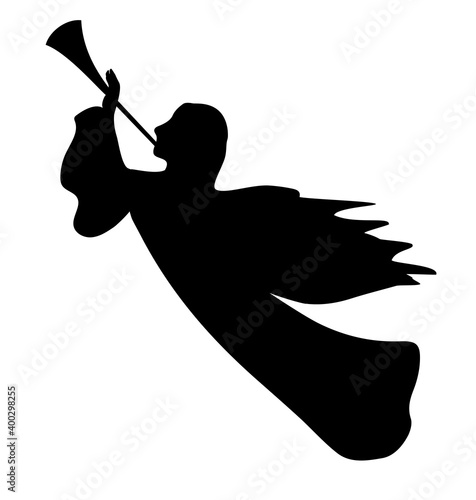 Vector Trumpeting Angel