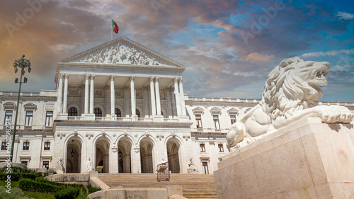 Parliament building, Assembly of the Republic, Lisbon photo