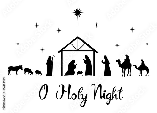 Vector Nativity Scene