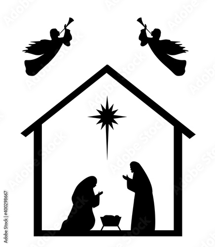 Vector Nativity Scene