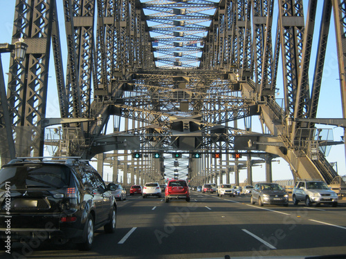 Sydney Harbour bridge from the drivers perspective