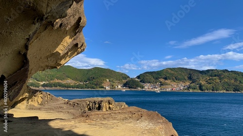 Particular rock conformation in Onigajo in Mie prefecture photo