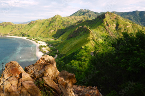 Exotic hills and beaches of Fatucama promontory in Dili, Timor Leste photo