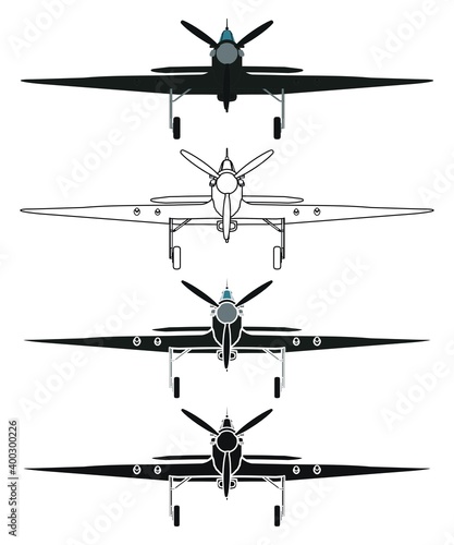 Hawker Hurricane in Front view.
