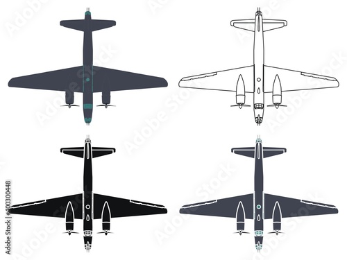 Vickers Wellington in top view
