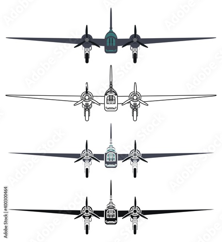 Vickers Wellington in front view.