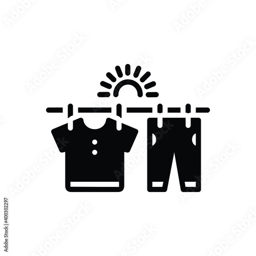 Black solid icon for dry