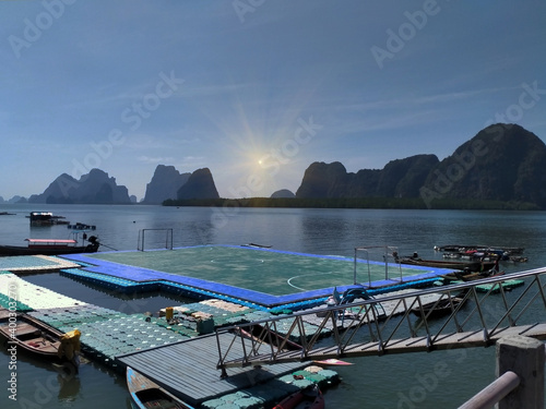 Floating football field at Koh Panyee , Phang Nga,Thailand