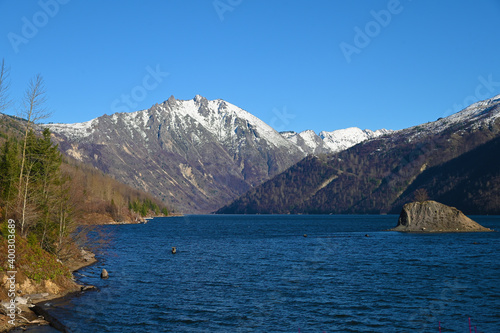 Coldwater Lake created when Mount St. Helens erupted in 1980