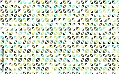 Light Green  Yellow vector texture in triangular style.