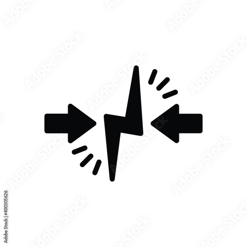 Black solid icon for argue
