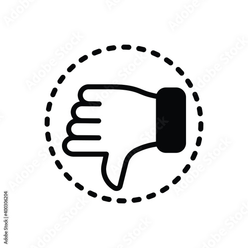 Black solid icon for critic 