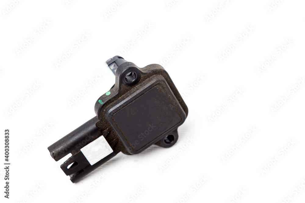 Mass air flow sensor isolated on white background. Auto service industry. Spare parts catalog Auto service industry. Spare parts catalog. Mass air flow sensor isolated on white background. Auto service industry. Spare parts catalog Auto service industry. Spare parts catalog.