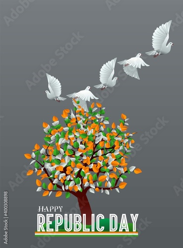 creative republic day of India concept vector