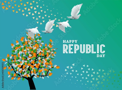 creative republic day of India concept vector