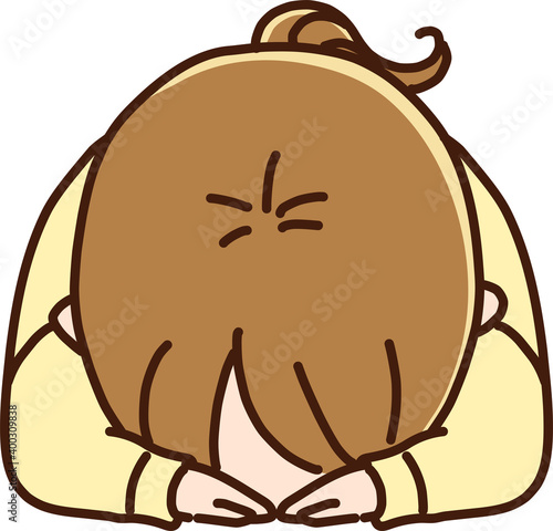 主婦・女性保育士　土下座する女性