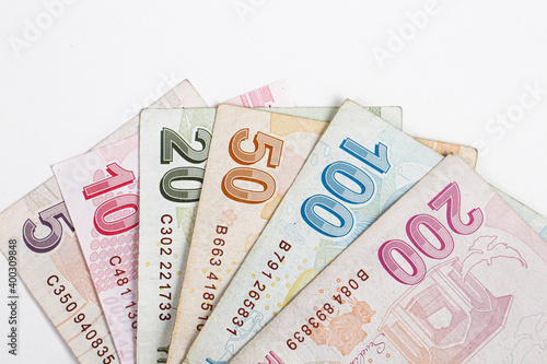 Fotografija Turkish currency, Turkish lira banknotes